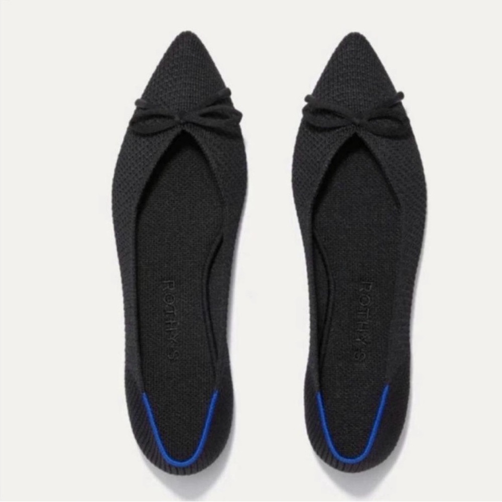 Rothy's Black The Bow Point Flats